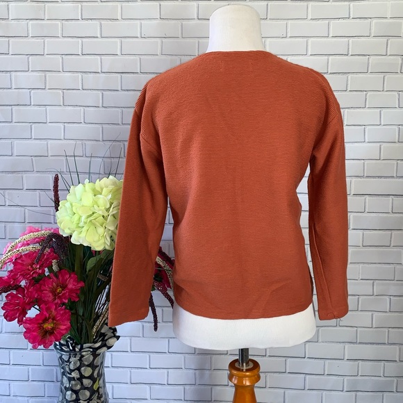 Madewell Texture Thread Long-Sleeve Tie-Front Top - Picture 10 of 12